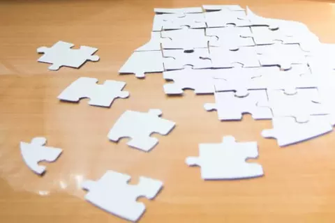 Puzzel van een hoofd
