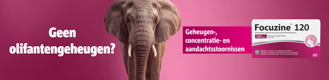 Geen olifantengeheugen? Focuzine® 120 bij geheugen-, concentratie-  en aandachtsstoornissen
